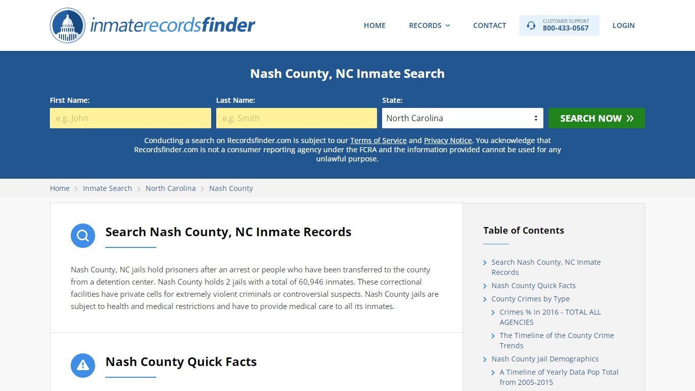 Nash County, NC Inmate Lookup & Jail Records Online